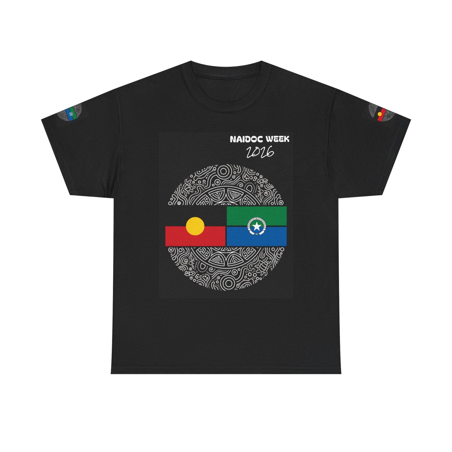 NAIDOC Week 2026 T‑Shirt — Aboriginal & Torres Strait Islander Flags Graphic Tee