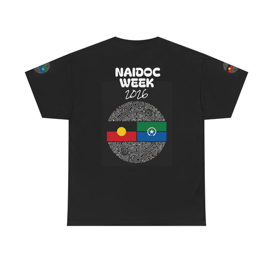 NAIDOC Week 2026 T‑Shirt — Aboriginal & Torres Strait Islander Flags Graphic Tee