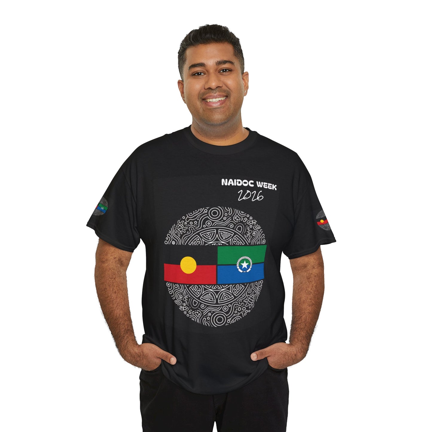 NAIDOC Week 2026 T‑Shirt — Aboriginal & Torres Strait Islander Flags Graphic Tee