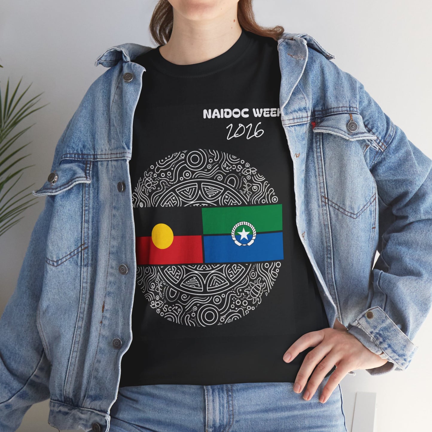 NAIDOC Week 2026 T‑Shirt — Aboriginal & Torres Strait Islander Flags Graphic Tee