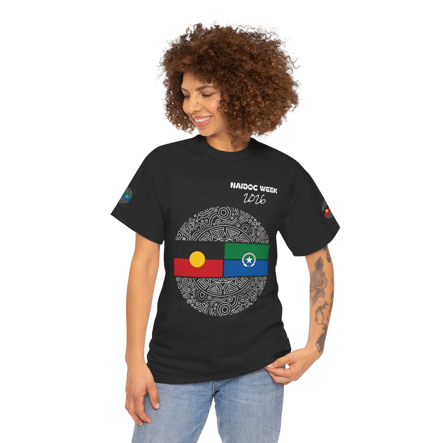 NAIDOC Week 2026 T‑Shirt — Aboriginal & Torres Strait Islander Flags Graphic Tee