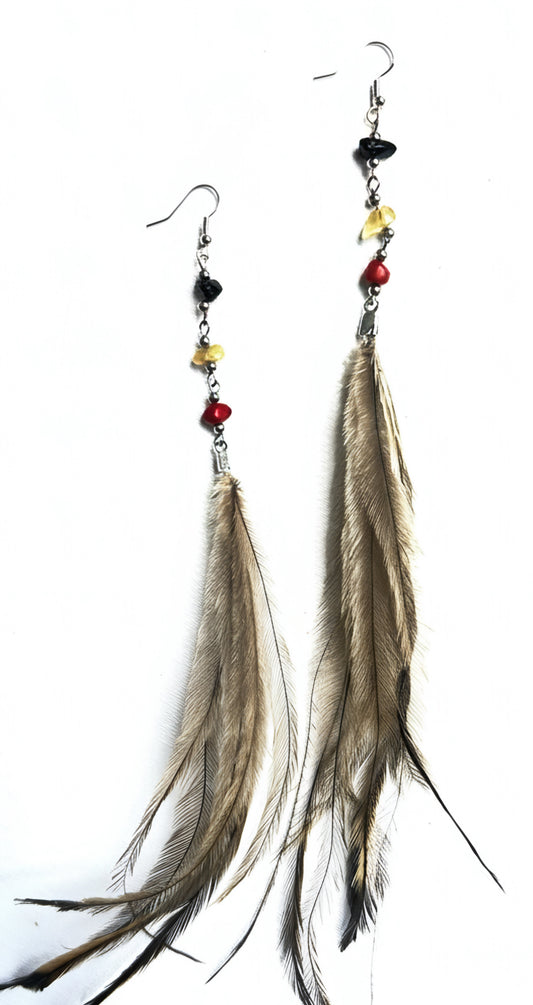 First Nation Emu Earrings