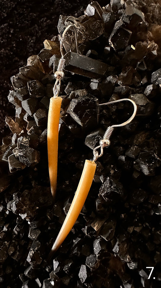 7. Sterling Silver Echidna Quill Hook Earrings